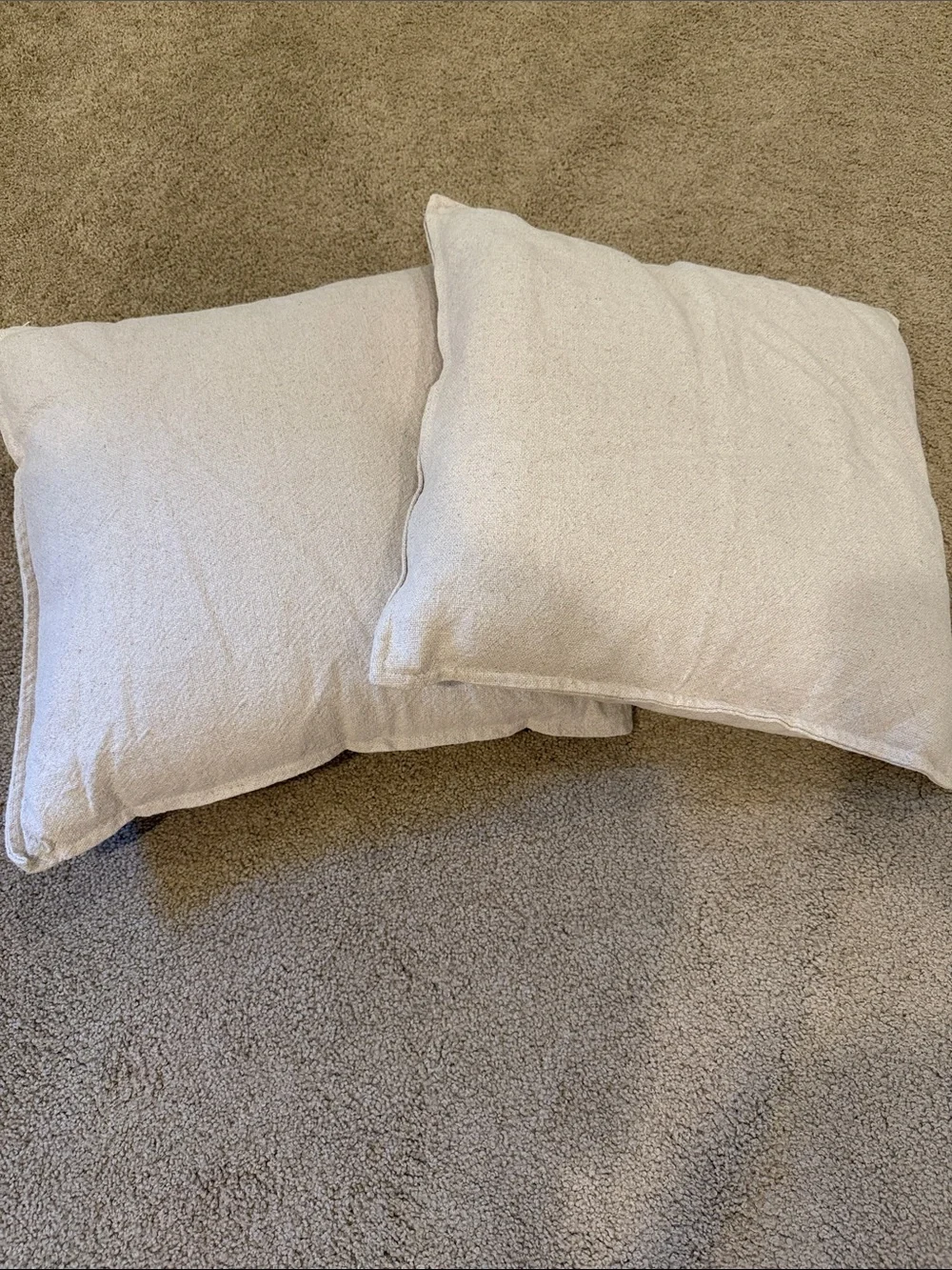 IKEA Cream Accent Pillows - Set of 2